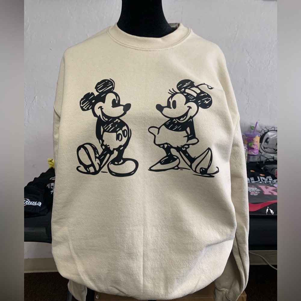 Mickey and Minnie Mouse Crewneck Sweater